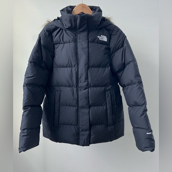 The North Face Women's Gotham Hooded Jacket 550 Fill Goose Down In Black - Picture 3 of 16